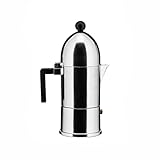 Alessi A9095/3 B La Cupola - Cafetera italiana (3 tazas), color negro