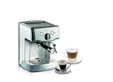 Ariete 1324 Cafetera espresso de metal para café molido y monodosis, 1.000 w, 15 bares, capacidad 1.5 l, bandeja goteo extraíble, cuerpo acero inoxidable