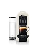 Krups Nespresso VERTUO Plus XN9031 - Cafetera de cápsulas, máquina de café expreso, café diferentes, 5 tamaños tazas, tecnología Centrifusion, calentamiento 40 segundos, Blanca