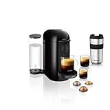 Krups Nespresso Vertuo Plus XN9038 - Cafetera de cápsulas, café diferentes tamaños, 5 tipos de taza, tecnología Centrifusion, calentamiento 40 segundos, Negra