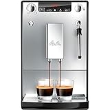Melitta Solo&Milk E953-102, Cafetera Superautomática con Sistema de Leche, Molinillo, 15 Bares, Café en Grano, Limpieza Automática, Personalizable, Plata