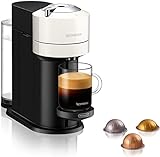 De'Longhi Nespresso Vertuo Next Máquina de Café y Espresso con WIFI y Bluetooth, Cafetera Automática de Cápsulas, Preparación con un Solo Toque, ENV120.W, Pack de 12 cápsulas, Blanco