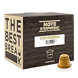 Note d'Espresso - Colombia - Cápsulas de Café - Compatibles con Cafeteras NESPRESSO* - 100 caps