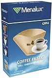 Menalux CFP4 - 100 Filtros de papel, número 4, para cafetera de goteo