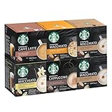 STARBUCKS Paquete Variado White Cup de Nescafé Dolce Gusto Cápsulas de Café 6 x 12 (72 Cápsulas) - Exclusivo en Amazon